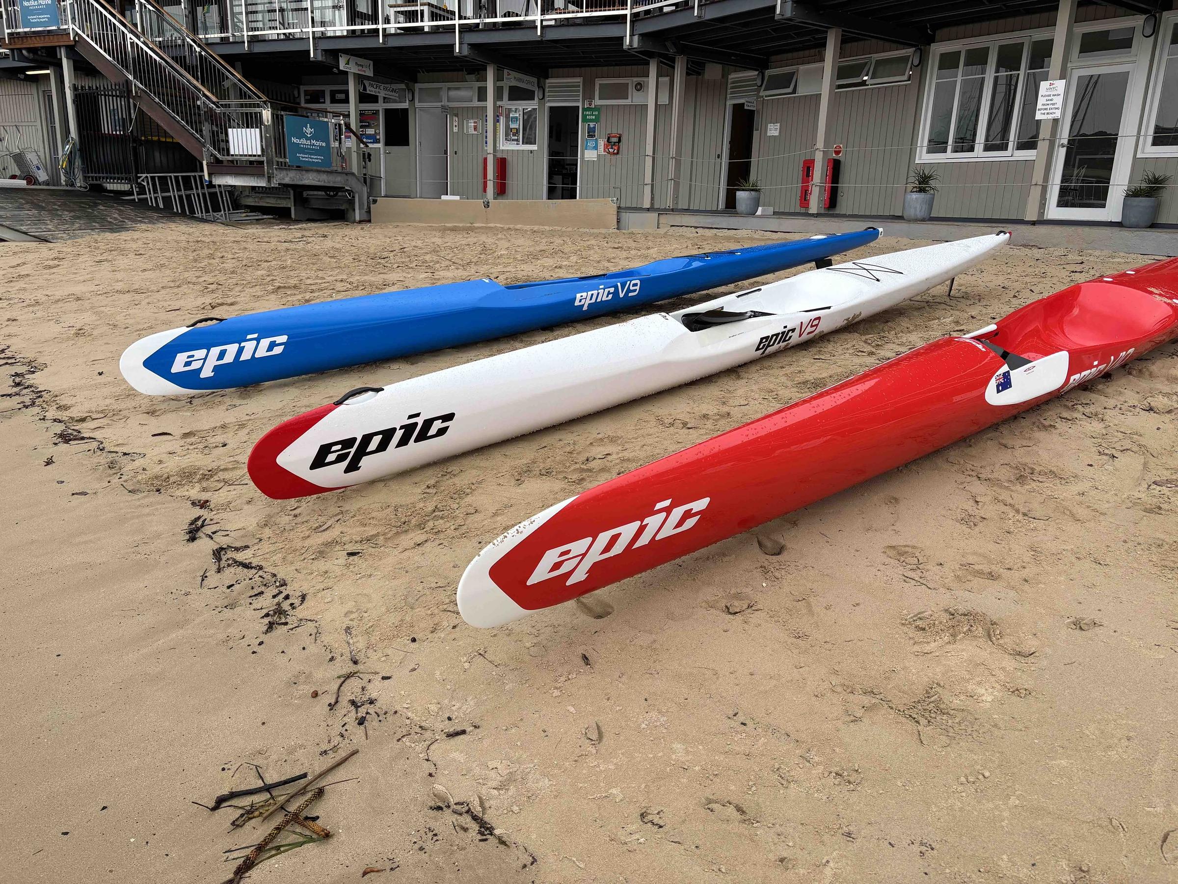 Epic surfskis on the sand
