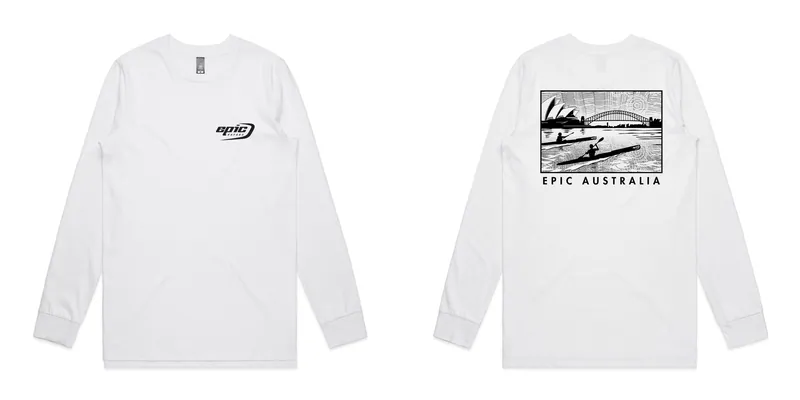 Long Sleeve Organic Cotton Epic Kayaks Design Tee