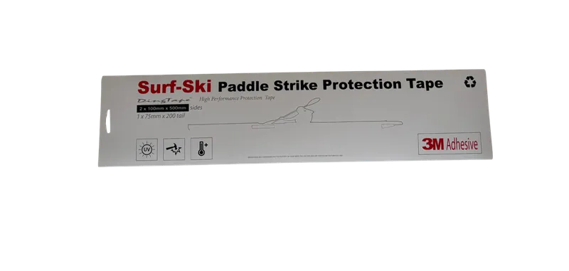 Surfski paddle strike protection tape